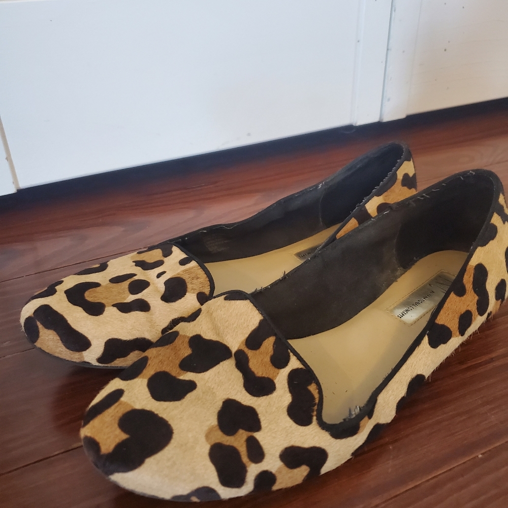 Leopard print flats